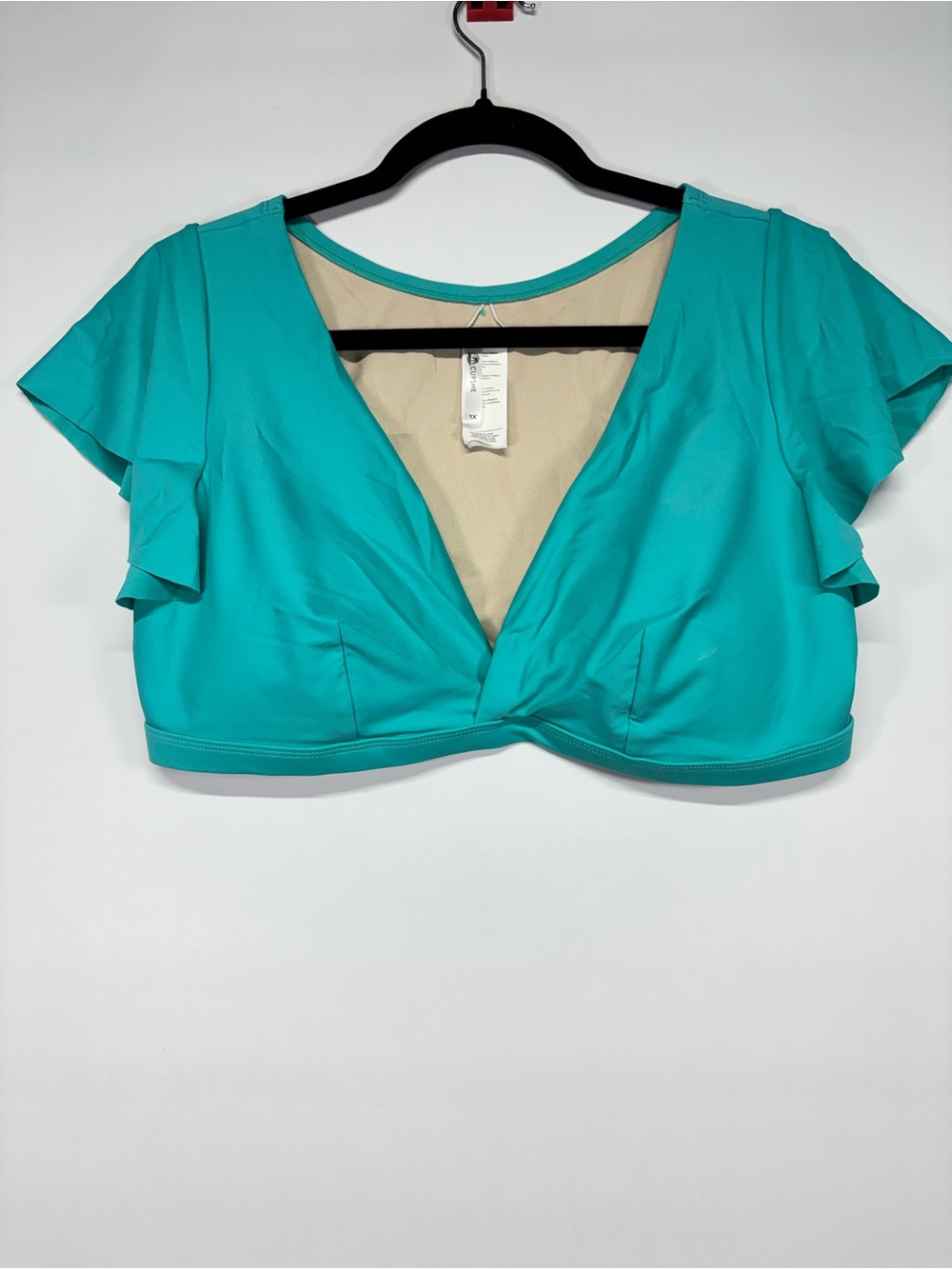 ✨Cupshe Nature Trip Ruffle Sleeves High Waist Tummy Control Plus Size 1X Set - Picture 5 of 14